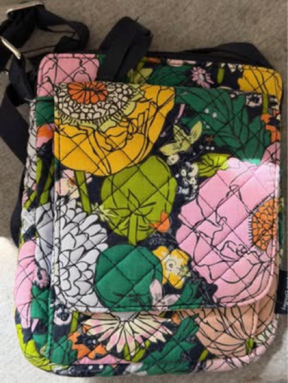 Vera Bradley RFID Mini Hister Crossbody Bag in "Bloom Bloom" Pattern